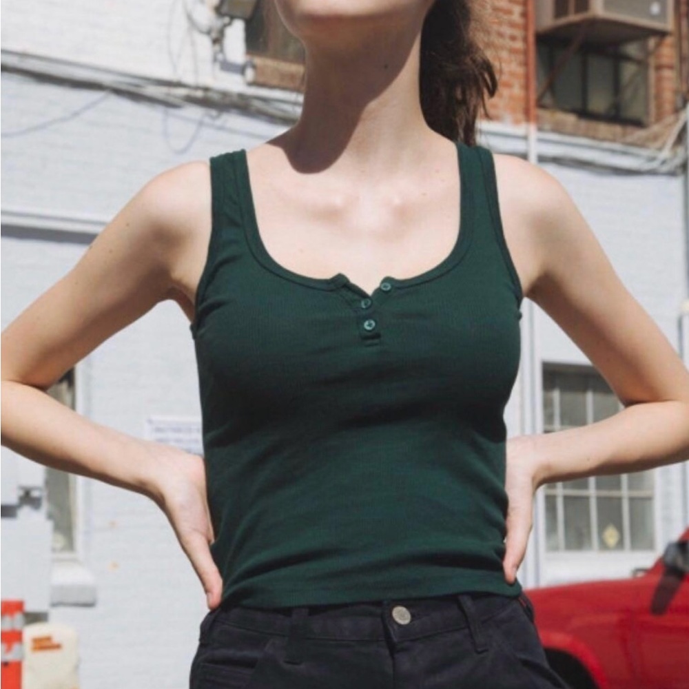 Brandy Melville green Dalis tank